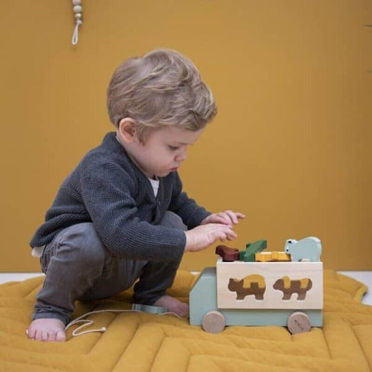 Trixie Pull-Along Toy Truck with Animals made of Wood for 36++ Months