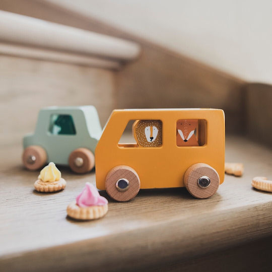Trixie Vehicle Set of 3 Cars with Animals made of Wood for 18++ Months