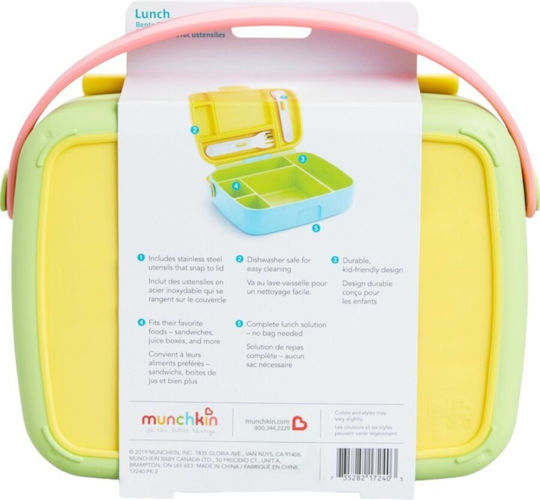 Munchkin Bento Box Plastic Kids Dinner Set Multicolour