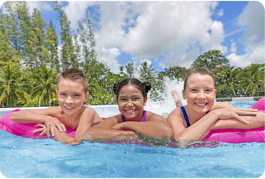 Bestway Oval Swimming Pool 13430lt with Metallic Frame 549x274x122cm Gray