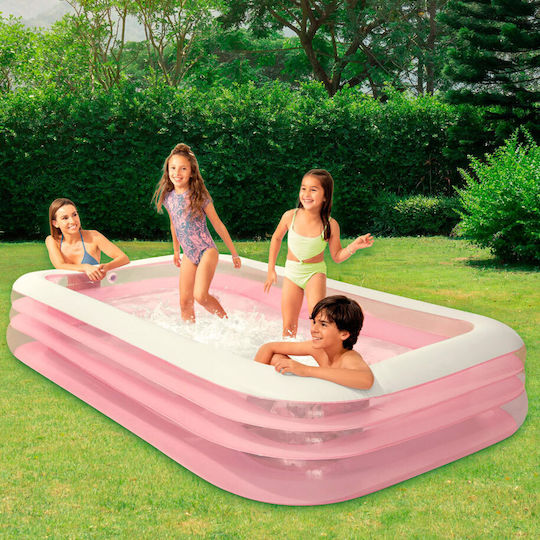 Intex Πισίνα PVC 1lt Φουσκωτή 305x183x56εκ. Ροζ