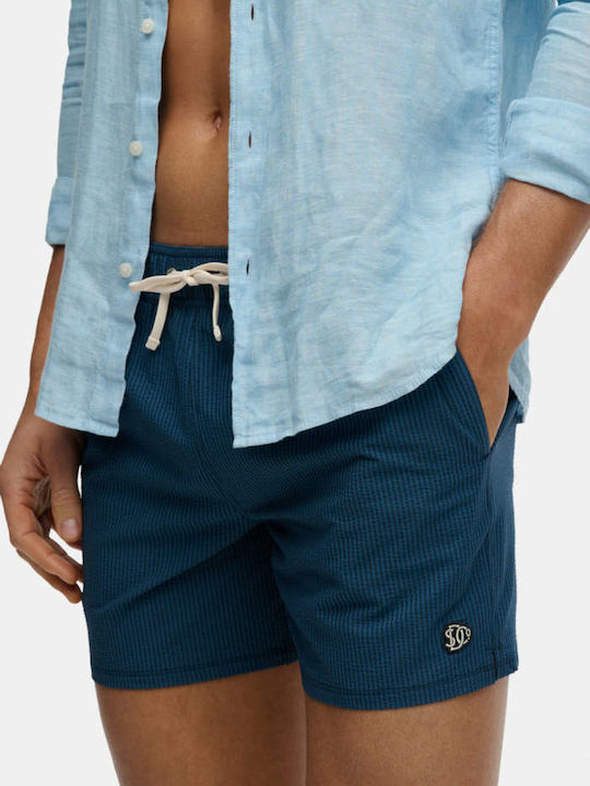 Stud Men's Swimwear Blue Striped Shorts