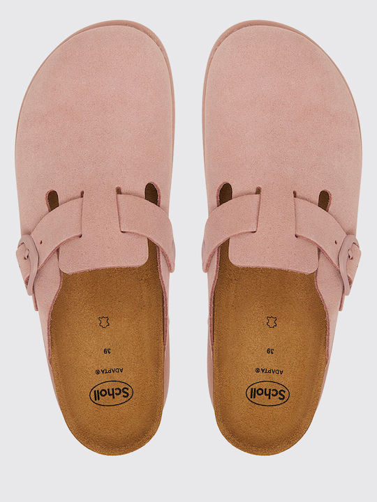 Fae Leder Damen Hausschuhe Rosa