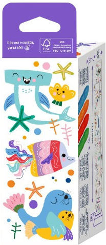 Drawing Roll Kit By Numbers 2 M Includes 4 Wax Colored Pencils Underwater Haku Yoka