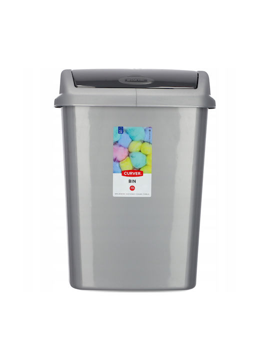 Curver Πλαστικό Καλάθι 10lt Ασημί 20x36x20cm