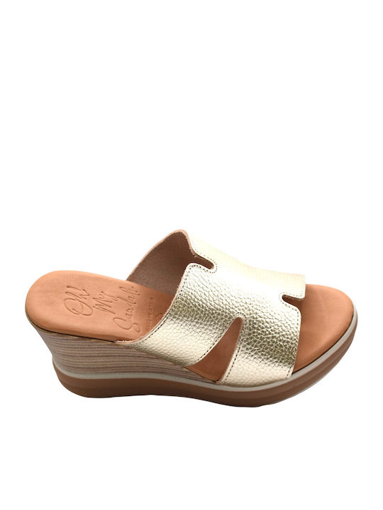 Anatomisch Damenplattformen Sandalen Beige
