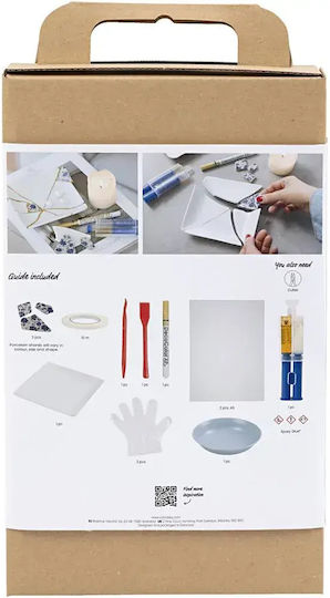 Kreatives Bastelset Kintsugi Schale Blau Gold Weiß 977815