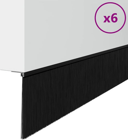 Vidaxl Αυτοκόλλητες Σφραγίδες Πόρτας 12 Pcs Μαύρο 100 Cm