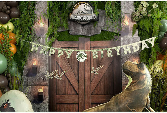 Garland Happy Birthday Jurassic World 165cm
