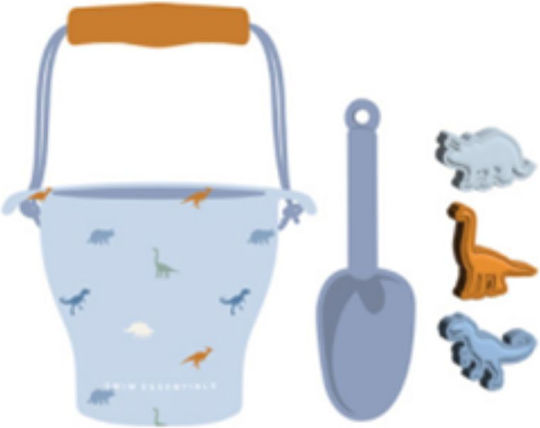 Swim Essentials Sand Toy Set - Bucket - Shovel - Molds - Dinosaurs