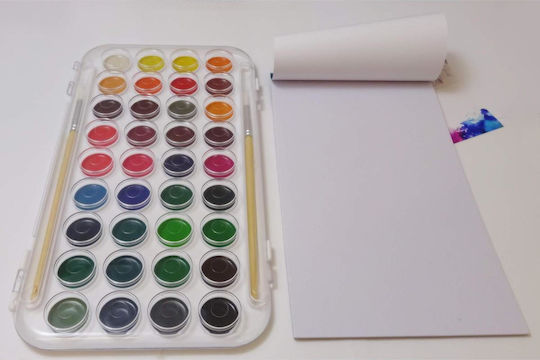 BigBuy Artist Set Acuarele Multicolore cu Pincel 36buc