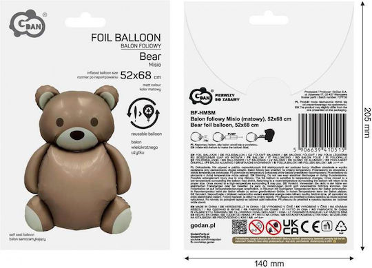 Balloon Foil Jumbo Brown 68cm