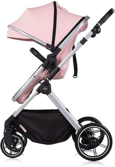 Chipolino Pearl Регулируема Бебешка Количка 2 в 1 Подходяща за Новородено Powder Pink