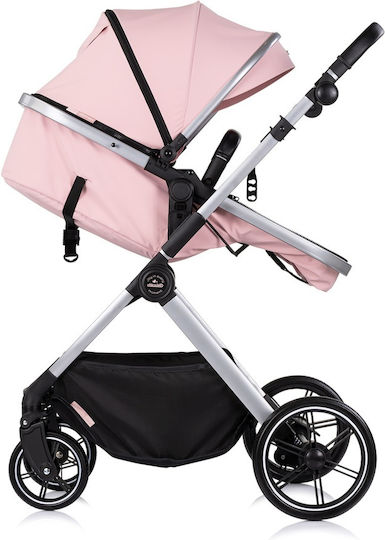 Chipolino Pearl Регулируема Бебешка Количка 2 в 1 Подходяща за Новородено Powder Pink