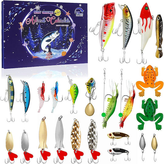 Fishing Bait Advent Calendar Set 24 Days Gift Men