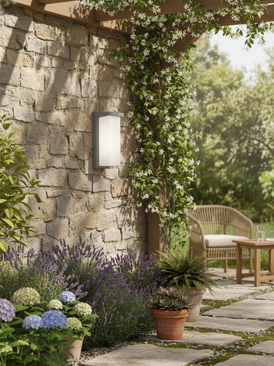 GloboStar Loft Wall-Mounted Outdoor Ceiling Lamp LED IP65 18W with Natural White Light 24.5x11x9.5cm