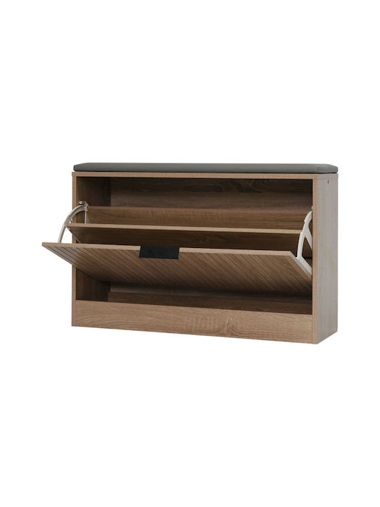 Wooden Shoe Organizer Beige 80x24x50cm