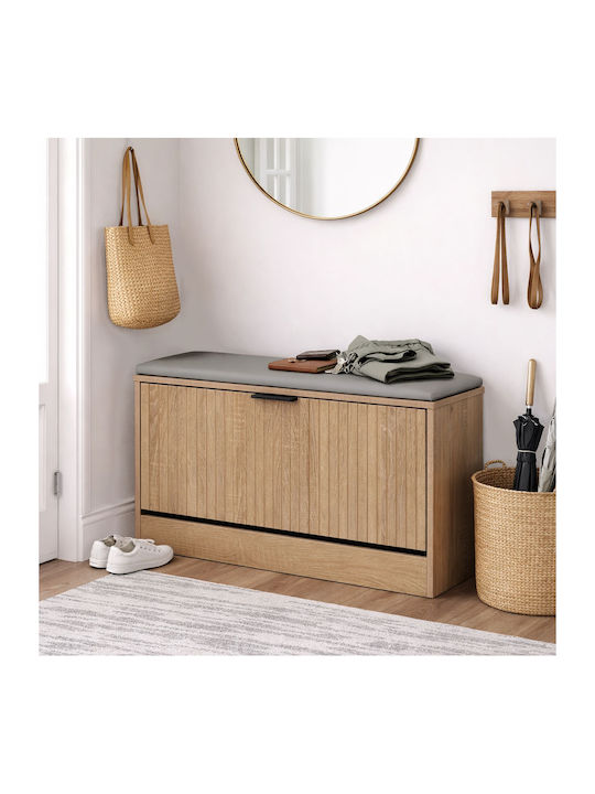 Wooden Shoe Organizer Beige 80x24x50cm