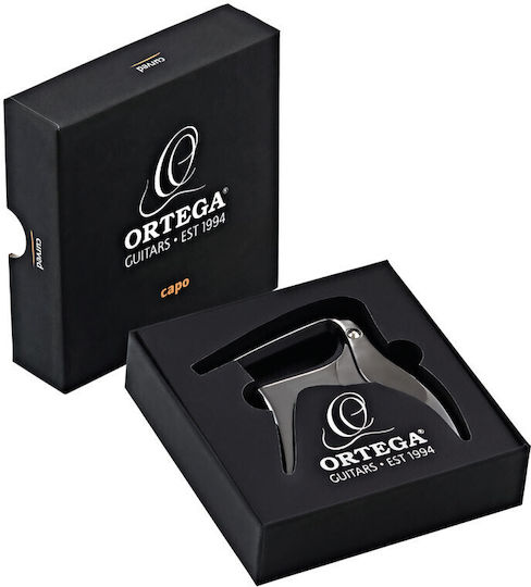 Ortega Ocapocv-bcr Capo Black Chrome Curved Aluminum Silicone