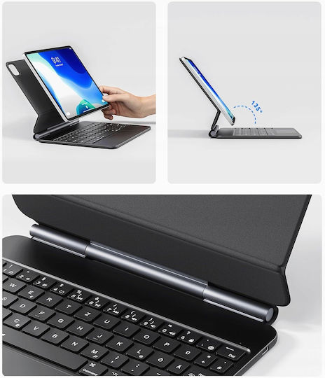 Flip Cover mit Tastatur in Schwarz (Universell 11")