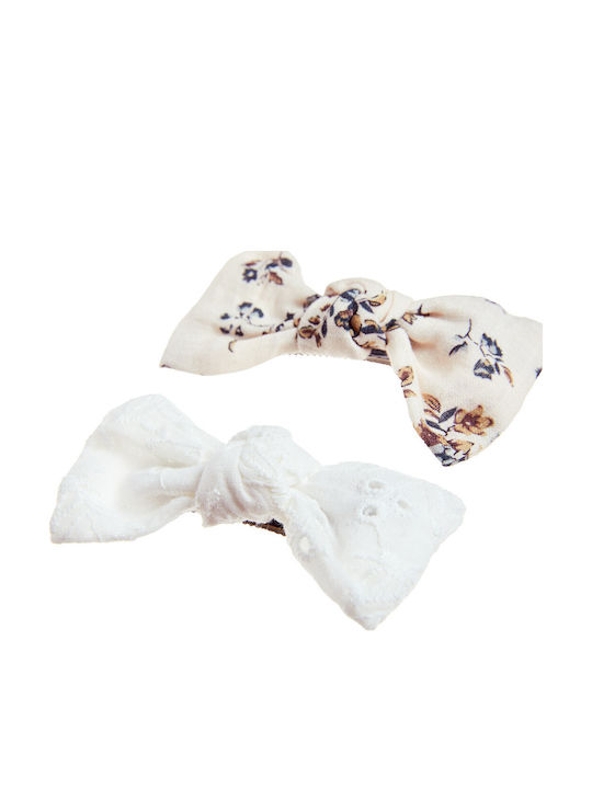 Alouette Set Kids Hair Clips with Multicolour Bow 2 Pieces
