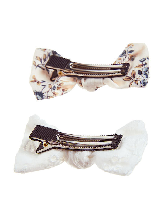 Alouette Set Kids Hair Clips with Multicolour Bow 2 Pieces