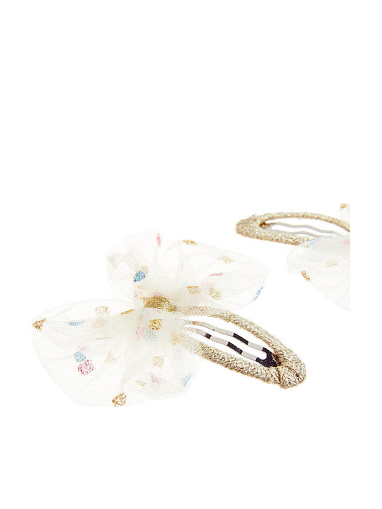 Alouette Set Kids Hair Clips with Multicolour Bow 2 Pieces