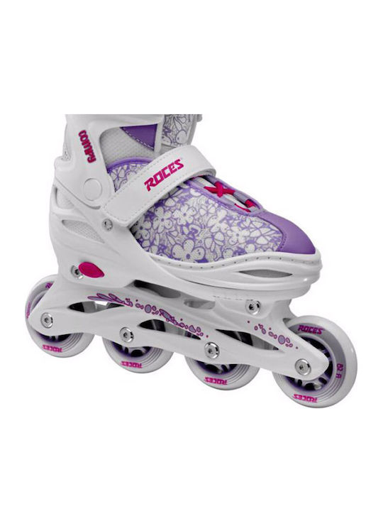 Roces Compy Inline Αυξομειούμενα Rollers Λευκά Παιδικά