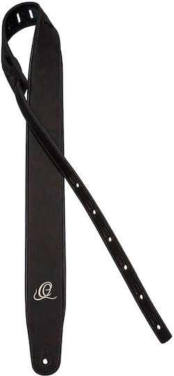 Ortega Guitar Strap Osar-2 Synthetic Leather & Leather Brown Length Up To 1450 Mm Width 70 Mm