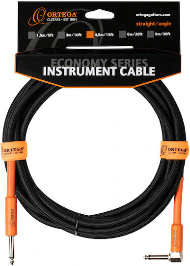 Ortega Cablu Instrument 4,5 M Jack 6,3 Mm Ecranare 95% Cupru