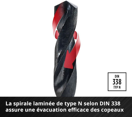 Einhell HSS-R DIN 338 Метални Свредла Комплект 1.5 6.5 мм 13 Бройки
