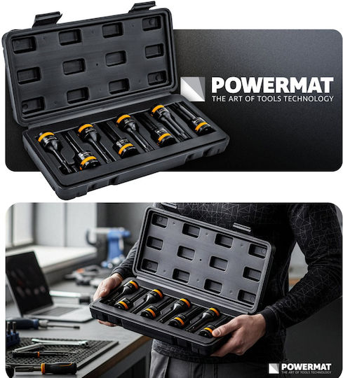 Set Prize Impact Powermat Pm-znu-518t Socluri Cu Canelură 1/2" 78 Mm 8 Bucăți