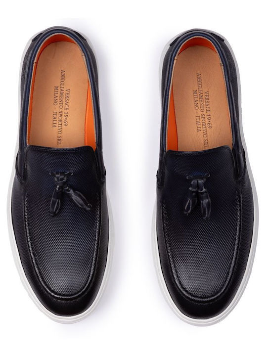Men's Leather Loafers Blue