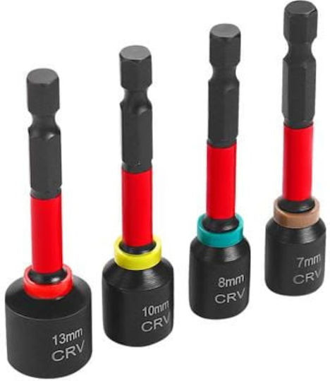 Kraft&dele Kd11866 Extended Socket Set 7 13 Mm ¼″ 4 Pieces