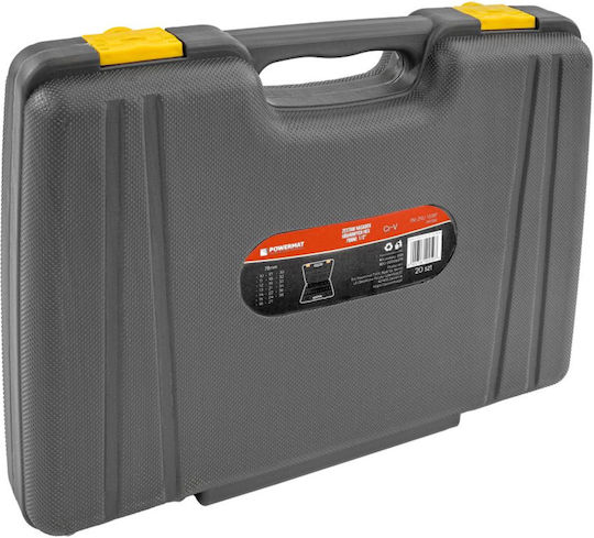 Powermat Pm-znu-1038t Impact Extended Socket Set 1/2" 10 38 Mm 20 Pieces In Case