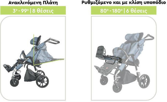 My Wam Παιδικό Αναπηρικό Αμαξίδιο 110cm 0407.0815500