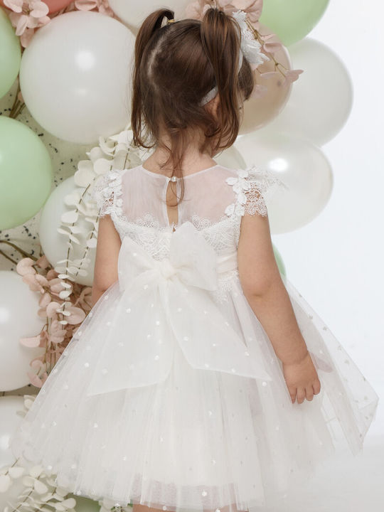 Mi Chiamo Ecru Taufkleid aus Spitze