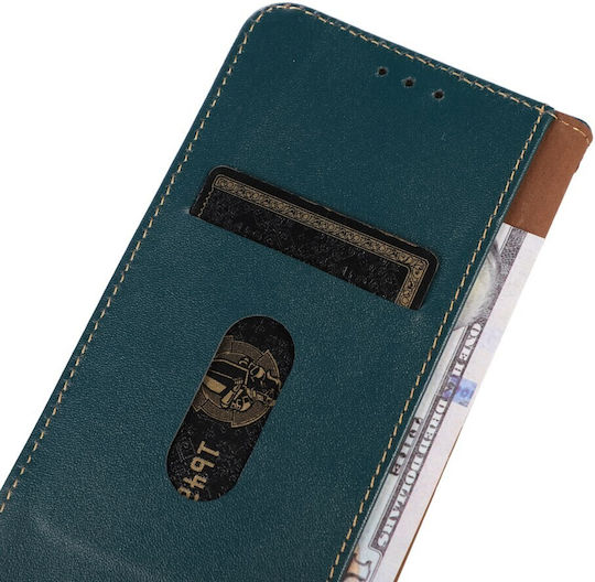 Khazneh Калъф Книга Кожен Зелен (Motorola Edge 50 Fusion)