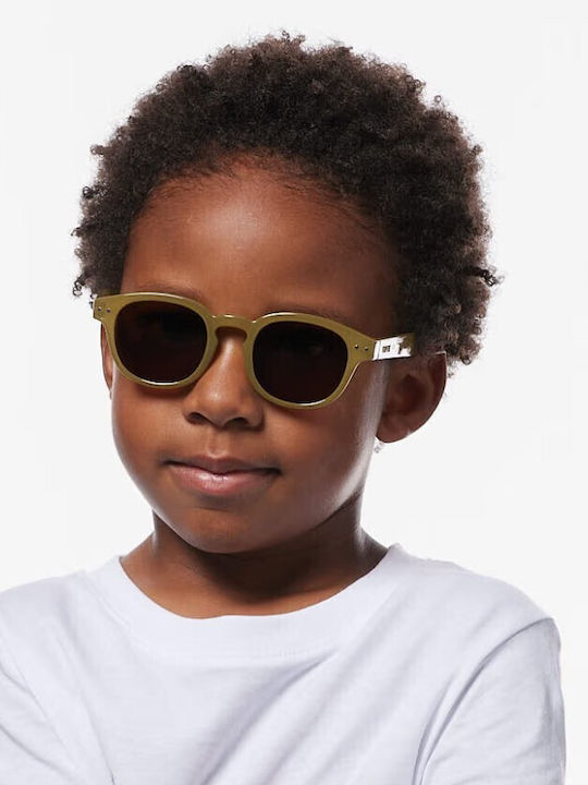 Izipizi Quadratische Kinder-Sonnenbrillen mit Polarisiertem grünen Glas für 3-5 Jahre
