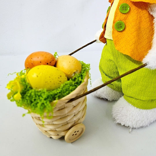 Osterdekorationen Kaninchen Korb Eier