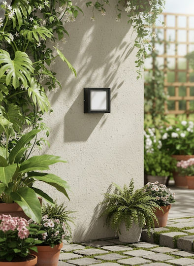 GloboStar Apex Square Lampă De Tavan Led Încorporat 10W 4500K 17x17x9cm Etanșă