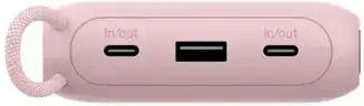 Belkin Power Bank 20000mAh 20W mit USB-A Ausgangsanschlüsse und 2 USB-C Ausgangsanschlüsse Stromlieferung Rosa