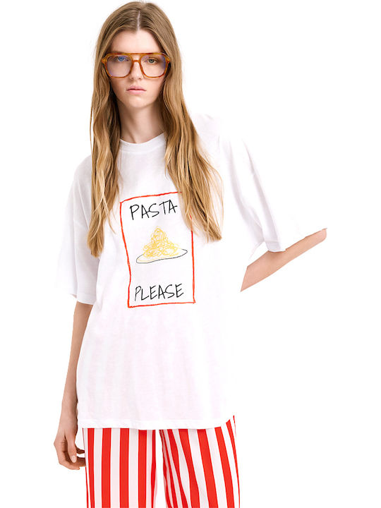 Γυναικείο Oversized T-shirt Λευκό