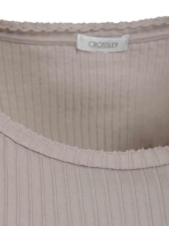 Women's Cotton Sleeveless Beige Blouse