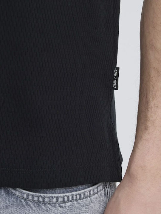 Polo Short Sleeve Black Blouse