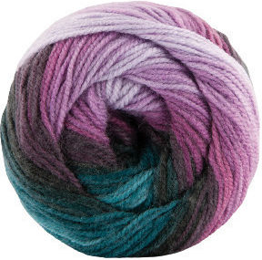 Kamgarn Papatya Batik Knitting Yarn Col554-41 Purple-Turquoise Multicolored Acrylic 100g 360m