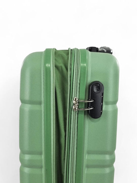 Greenwich Polo Club Cabin Hard Green Suitcase with 4 Wheels