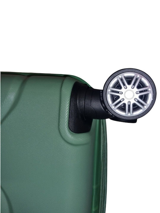 Greenwich Polo Club Cabin Hard Green Suitcase with 4 Wheels