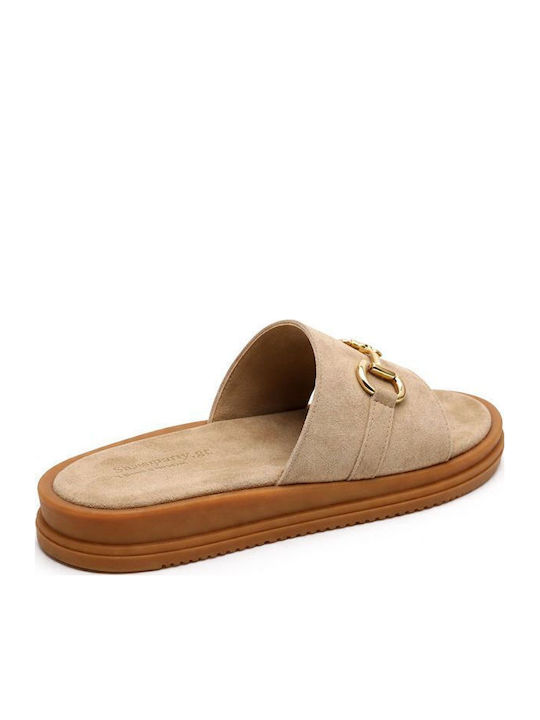 Sandale Casual Damă Flatforme Bej