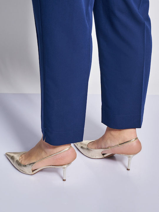 Pantaloni Dama Albastru Costum Slim Fit